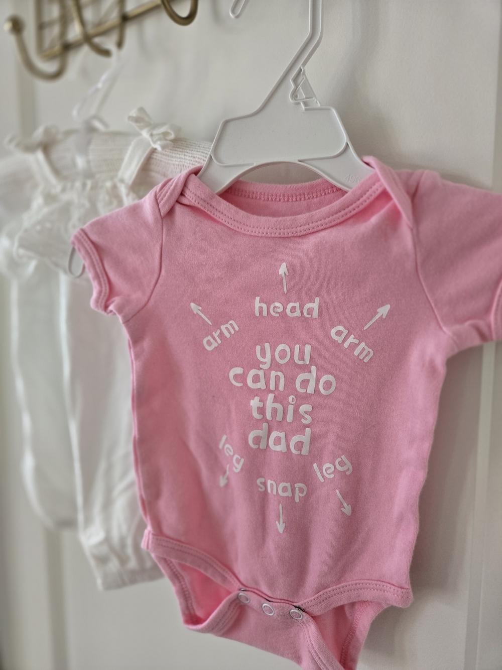 Pink Baby One-Piece Bodysuit - You Can Do This Dad